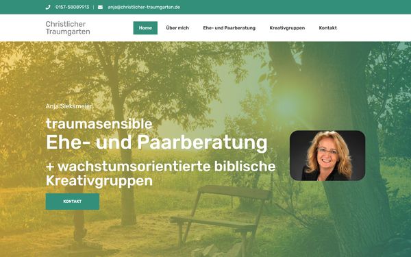 Startseite der Website Christlicher Traumgarten