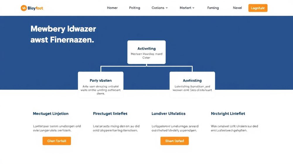 Landingpage mit klarer visueller Hierarchie, einprägsamen Botschaften und auffälligen Call-to-Actions, um Besucher zur Handlung zu motivieren.