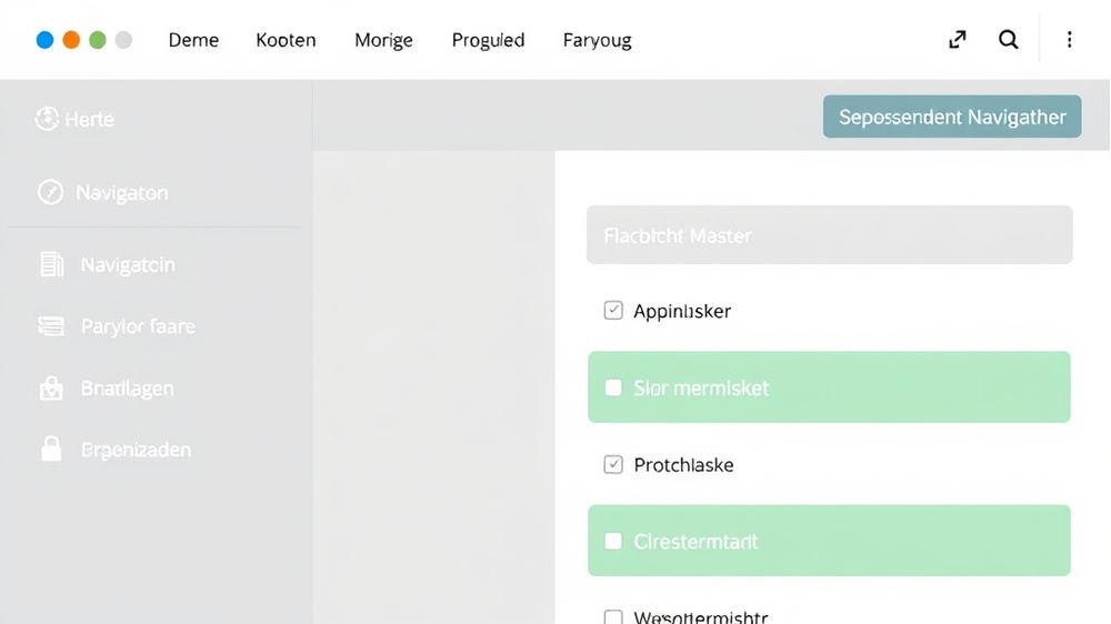 Screenshot einer benutzerfreundlichen Website-Navigation mit klaren Menüpunkten, flacher Hierarchie und optimierter Ansicht für mobile Geräte.