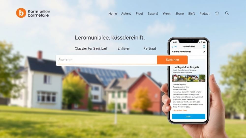 Screenshot einer kommunalen Webseite, die barrierefrei gestaltet ist, mit klarer Navigation, einfacher Sprache und responsivem Design für mobile Endgeräte.